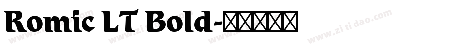 Romic LT Bold字体转换